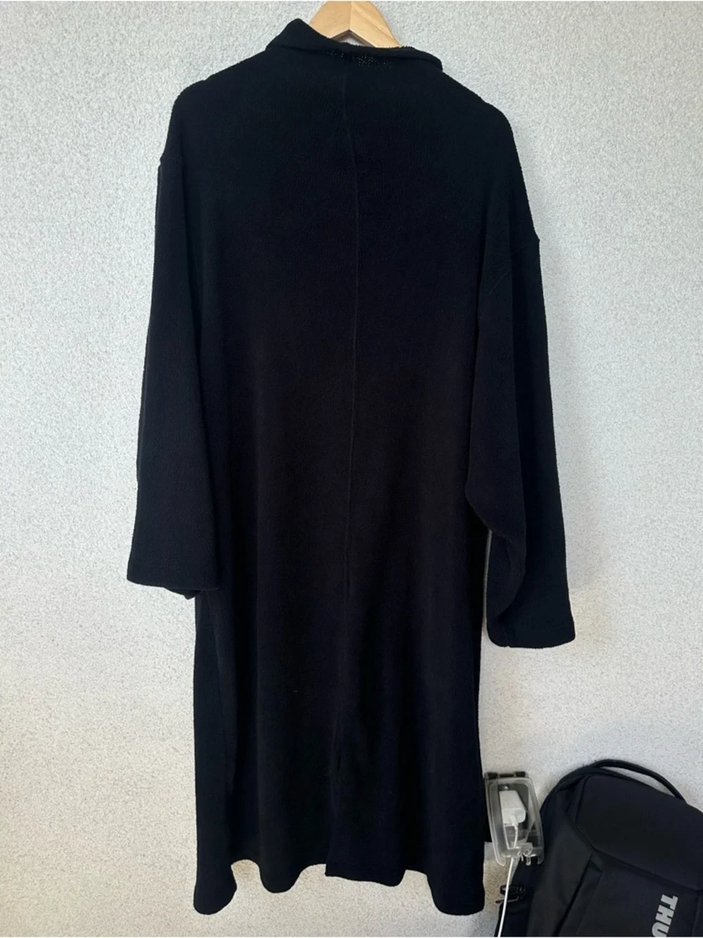 FP Beach Free People Oversized Cowl Neck Sweater Dress Tunic Large Black - Picture 5 of 5